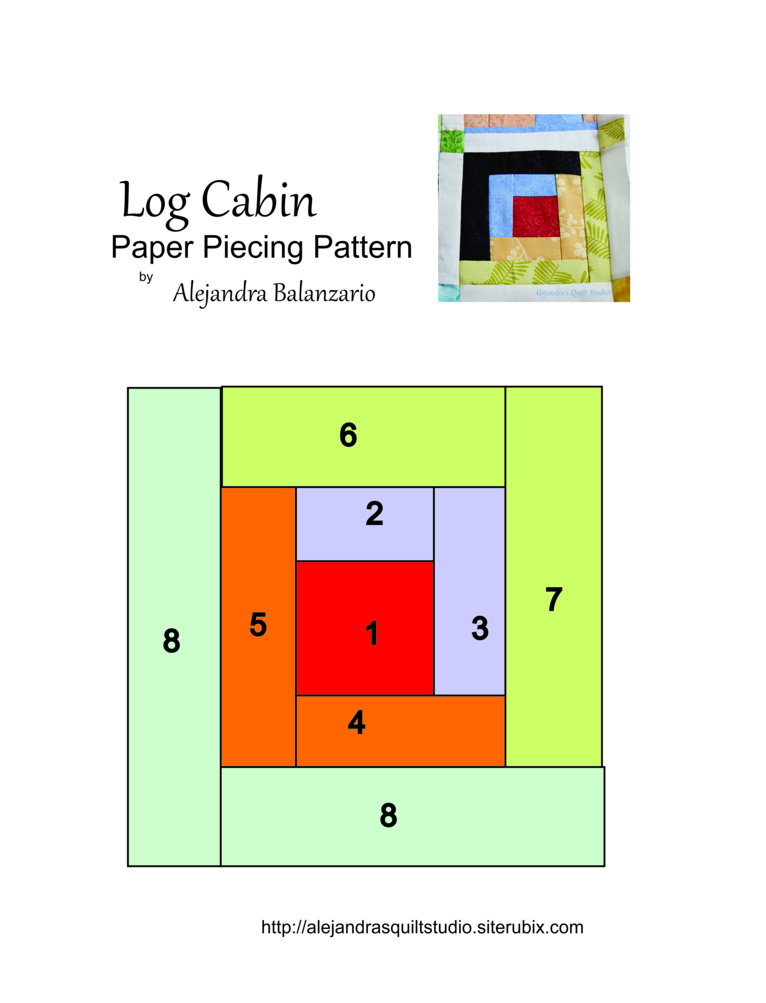 Log Cabin Free Pattern Alejandra s Quilt Studio