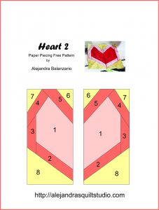 Paper Piecing Free Pattern Heart