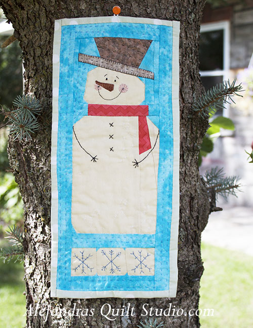 Snowman mini quilt