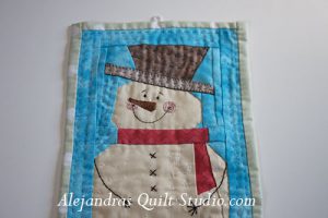 Snowman mini quilt