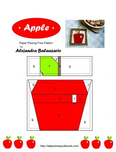 apple paper piecing pattern