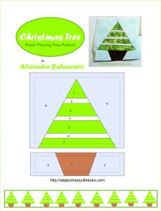 Christmas tree paper piecing free pattern