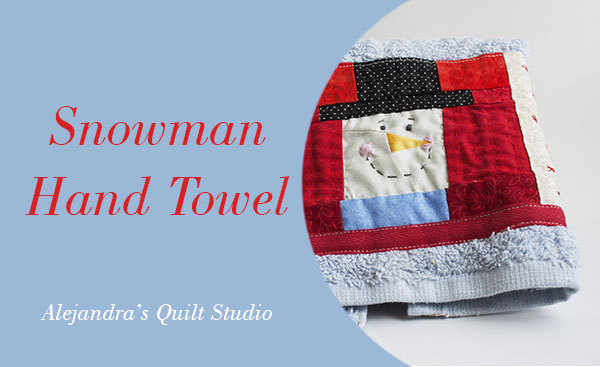 Snowman Patchwork hand towel