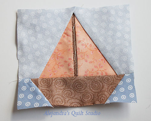 Patchwork Quilt With Paper Piecing Blocks
