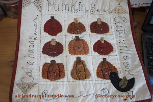 pumpkin mini quilt