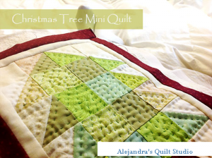 Christmas tree mini quilt