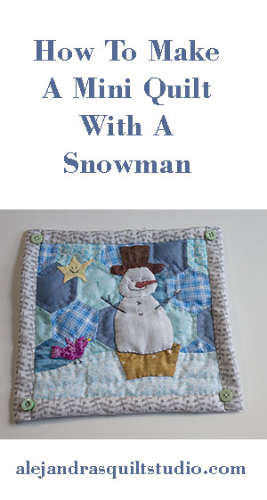 how to make a mini quilt snowman