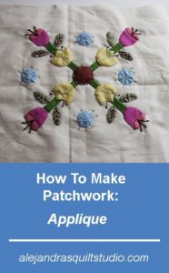 To make a quilt you can use different techniques, today I will show you how to make patchwork - applique block #1