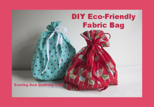 Fabric gift Christmas bag