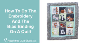 How To Do The Embroidering And Bias Binding On A Quilt