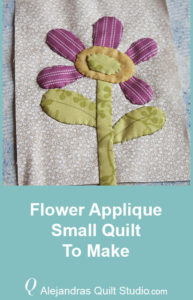 Flower Applique Small Quilt To Make - Applique Flower