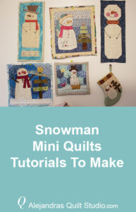 Snowman Mini Quilts Tutorials