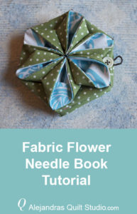 Fabric Flower Needle Book Tutorial - Needle Book