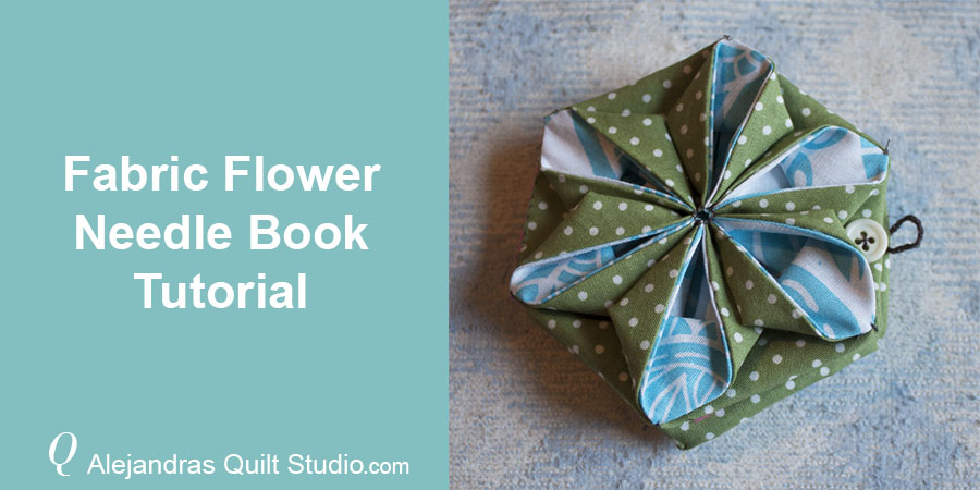 Fabric Flower Needle Book Tutorial - Needle Book