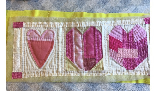 3 Hearts Mini Quilt
