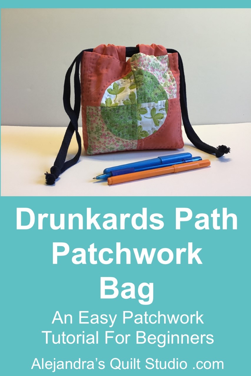 Drunkards Path Patchwork Bag