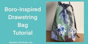 Boro-Inspired Drawstring Bag