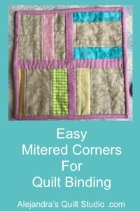 Easy Mitered Corners For Quilt Binding