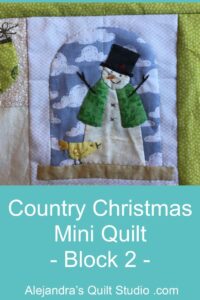 Country Christmas Mini Quilt - Block 2