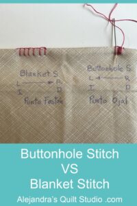 Buttonhole Stitch VS Blanket Stitch