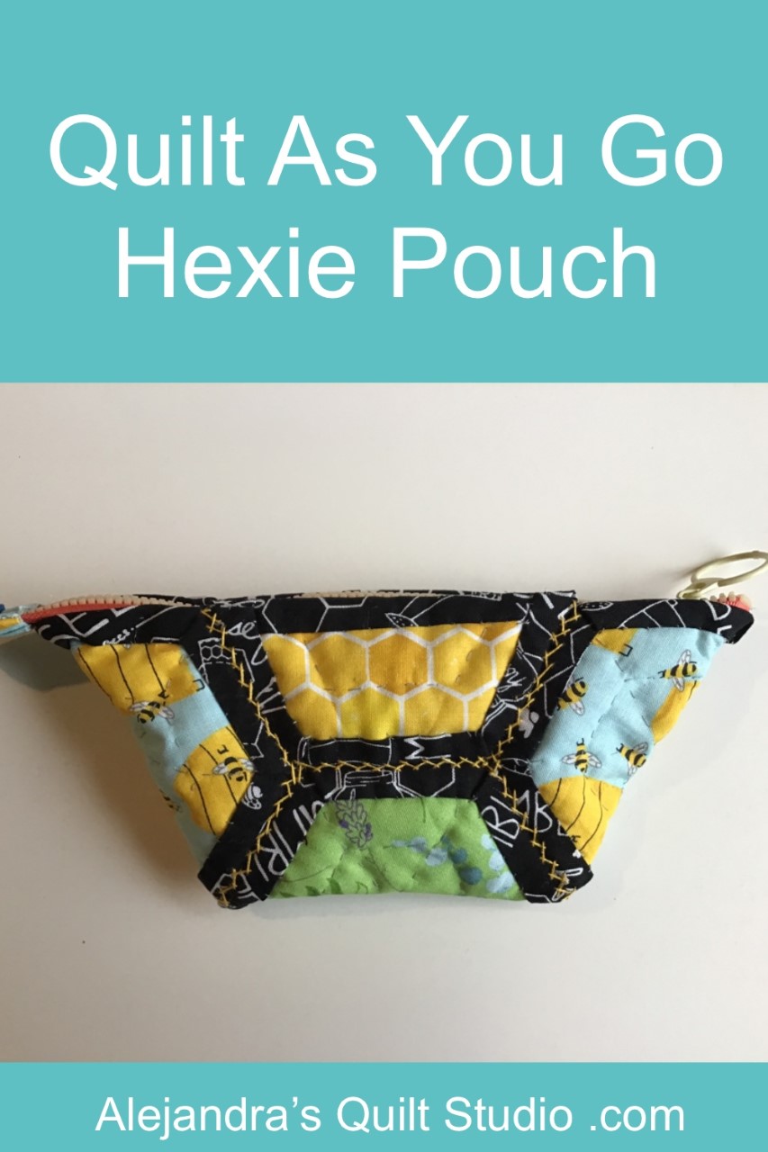 Quilt As You Go Hexie Pouch