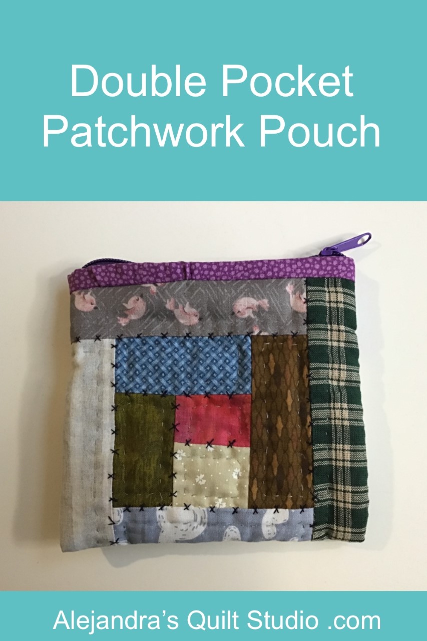 Double Pocket Patchwork Pouch