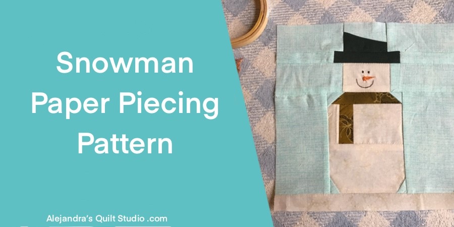 Snowman Paper Piecing Pattern