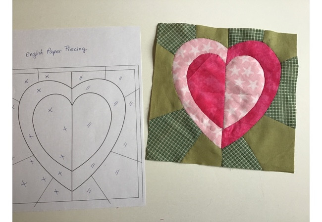 Heart Quilt Block English Paper Piecing