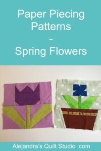 Paper Piecing Pattern Spring Flowers