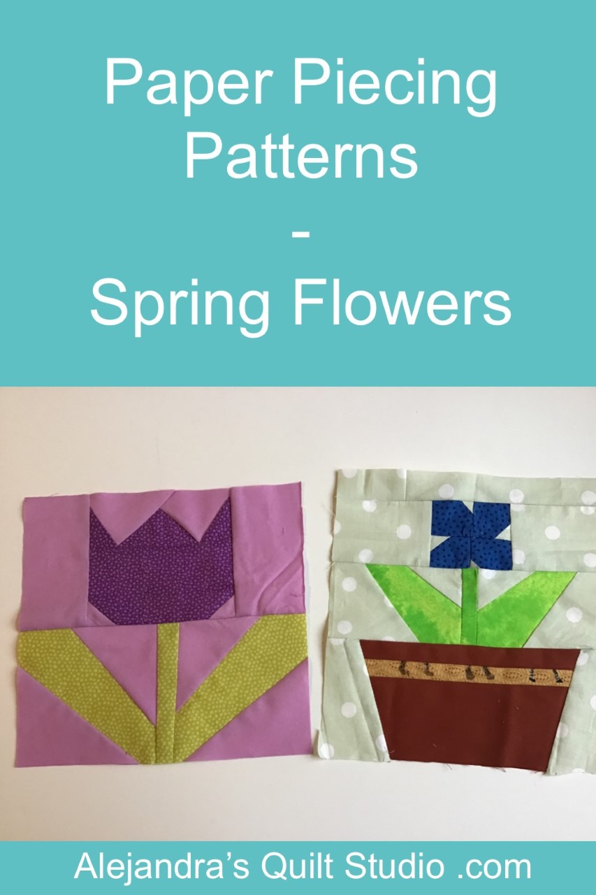 Paper Piecing Pattern Spring Flowers