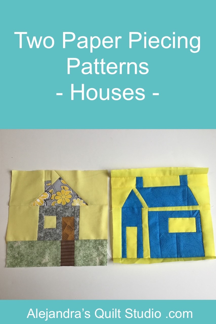 Two Paper Piecing Patterns Houses