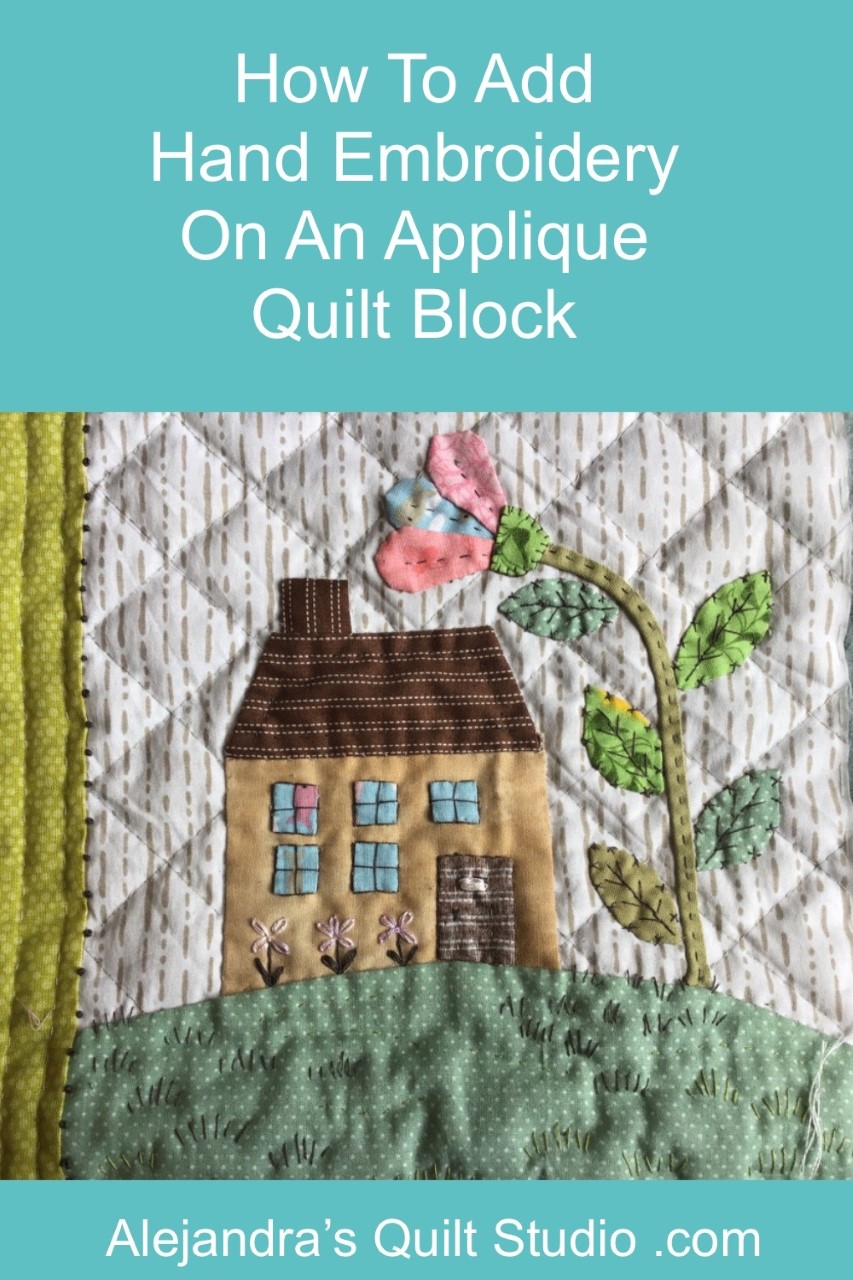 Embroidery On An Applique Quilt Block