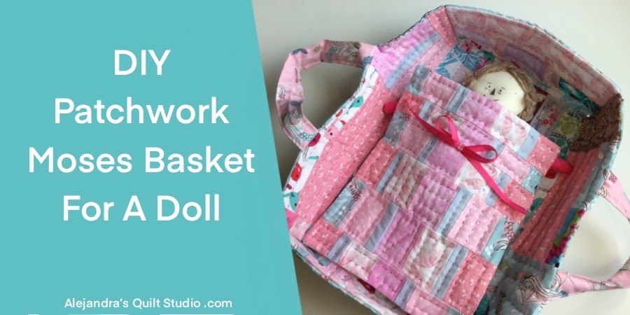 Patchwork Moses Basket For A Doll